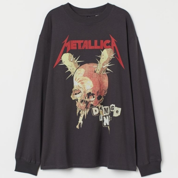 H&M Tops New Hm Metallica Long Sleeve Band Tee Poshmark